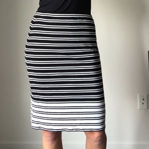 Black striped dress skirt